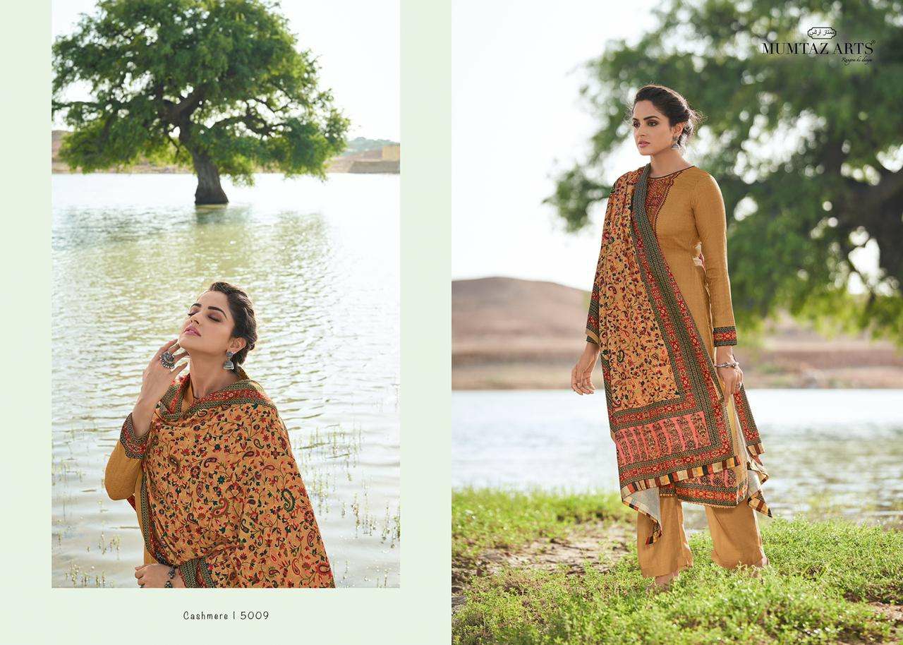 Mumtaz arts rangon ki duniya cashmere pashmina decent kashmiri embroidery salwar suit catalog