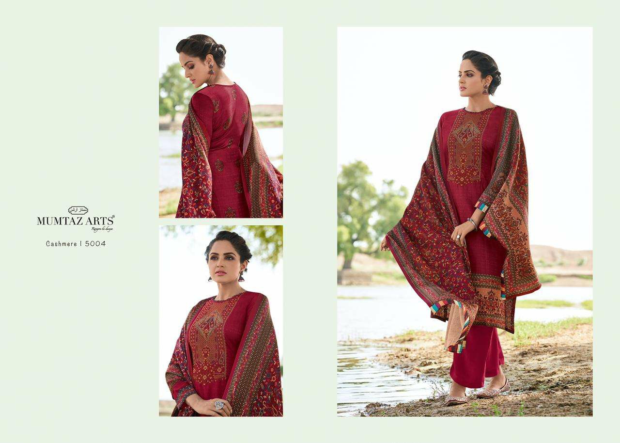 Mumtaz arts rangon ki duniya cashmere pashmina decent kashmiri embroidery salwar suit catalog