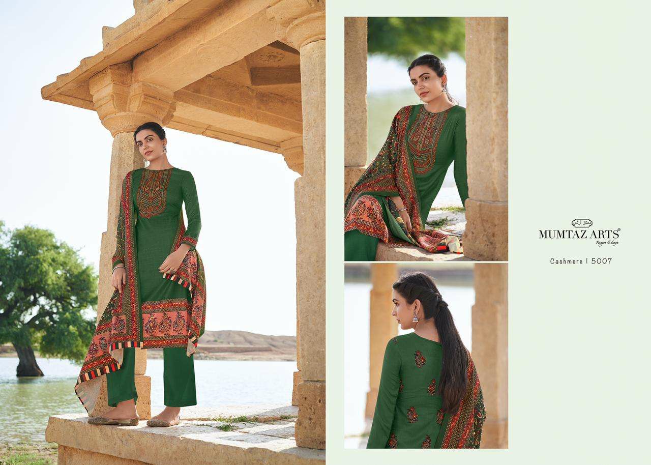 Mumtaz arts rangon ki duniya cashmere pashmina decent kashmiri embroidery salwar suit catalog