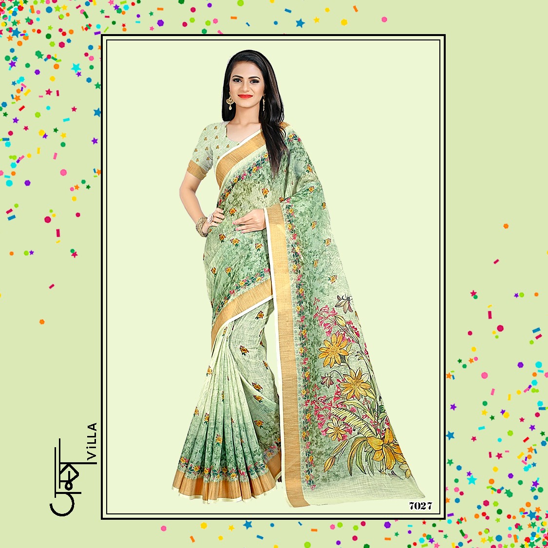 vastra villa kashish linan decent look saree catalog