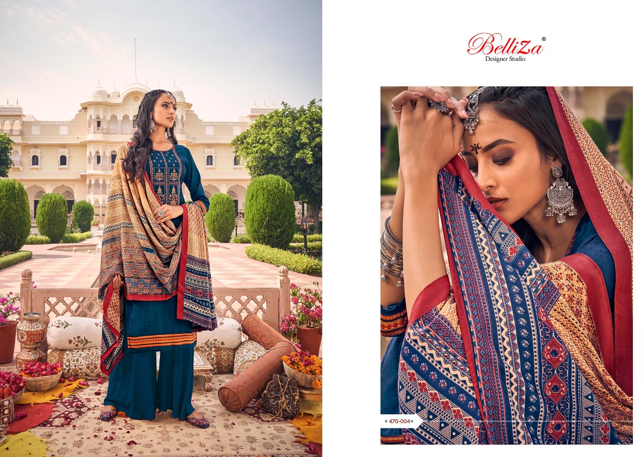 Belliza designer studio zarina pashmina decent look Pure Pashmina Shawl Digital Print salwar suit catalog