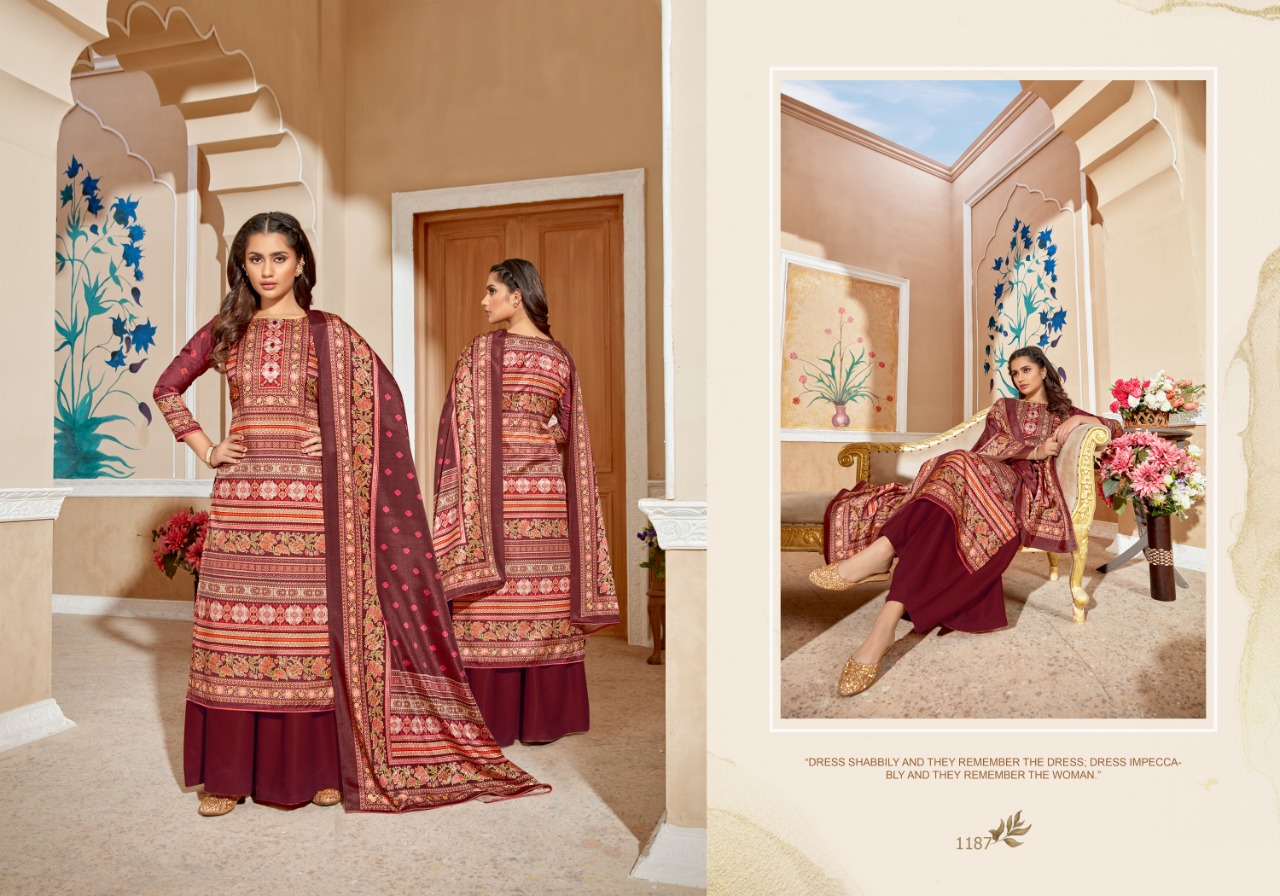 bipson elegance 1186 1189  silk exclusive digital print salwar suit catalog