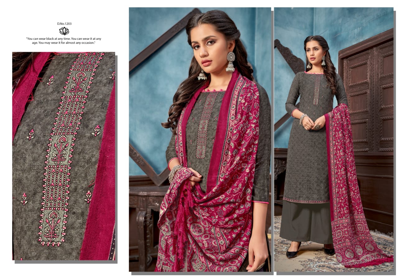 bipson ruhani  pashmina elegant salwar suit catalog