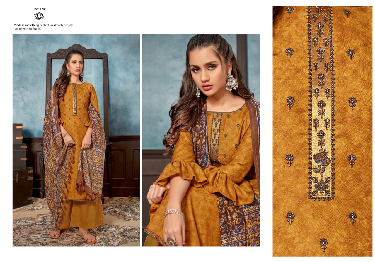 bipson ruhani  pashmina elegant salwar suit catalog