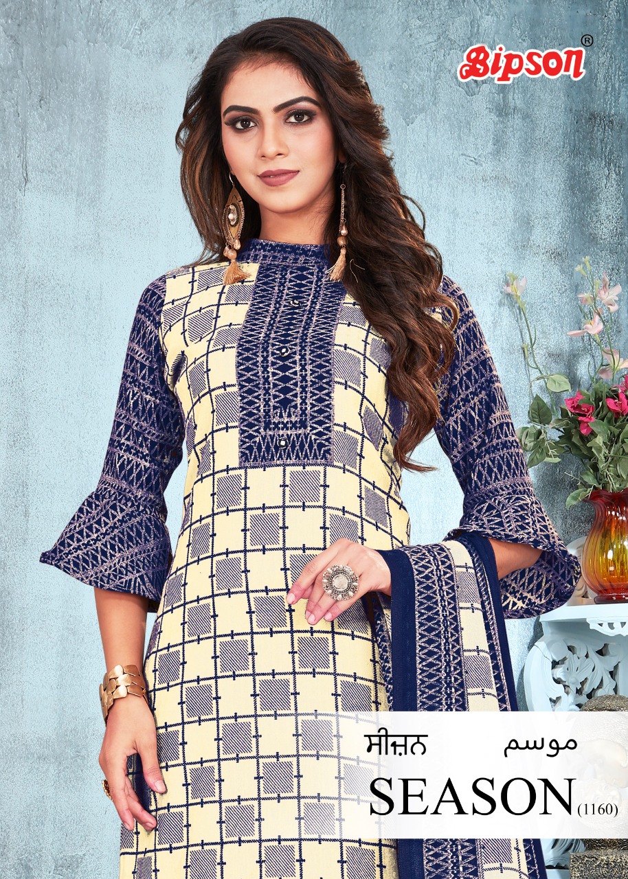 bipson season 1160 pasmina decent look dupatta Pashmina Shawl Print salwar suit catalog