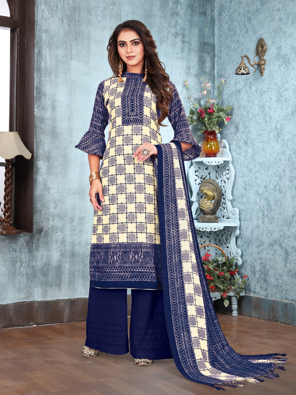 bipson season 1160 pasmina decent look dupatta Pashmina Shawl Print salwar suit catalog