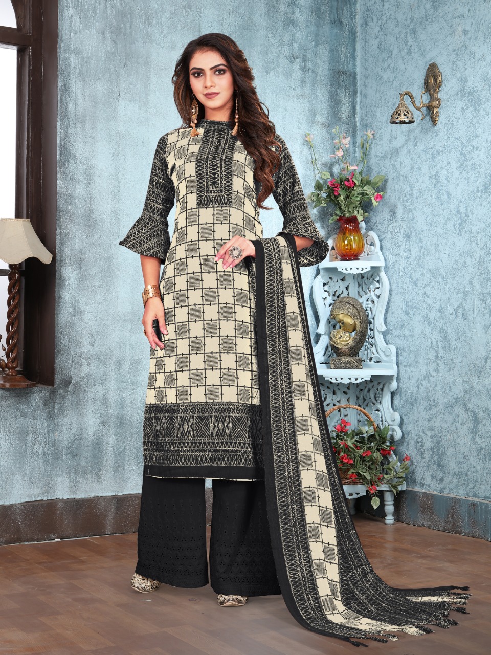 bipson season 1161 pashmina attrective print  dupatta Pashmina Shawl Print salwar suit catalog