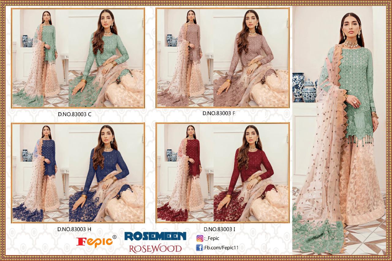 fepic rosemeen rosewood georgette festive range salwar suit catalog