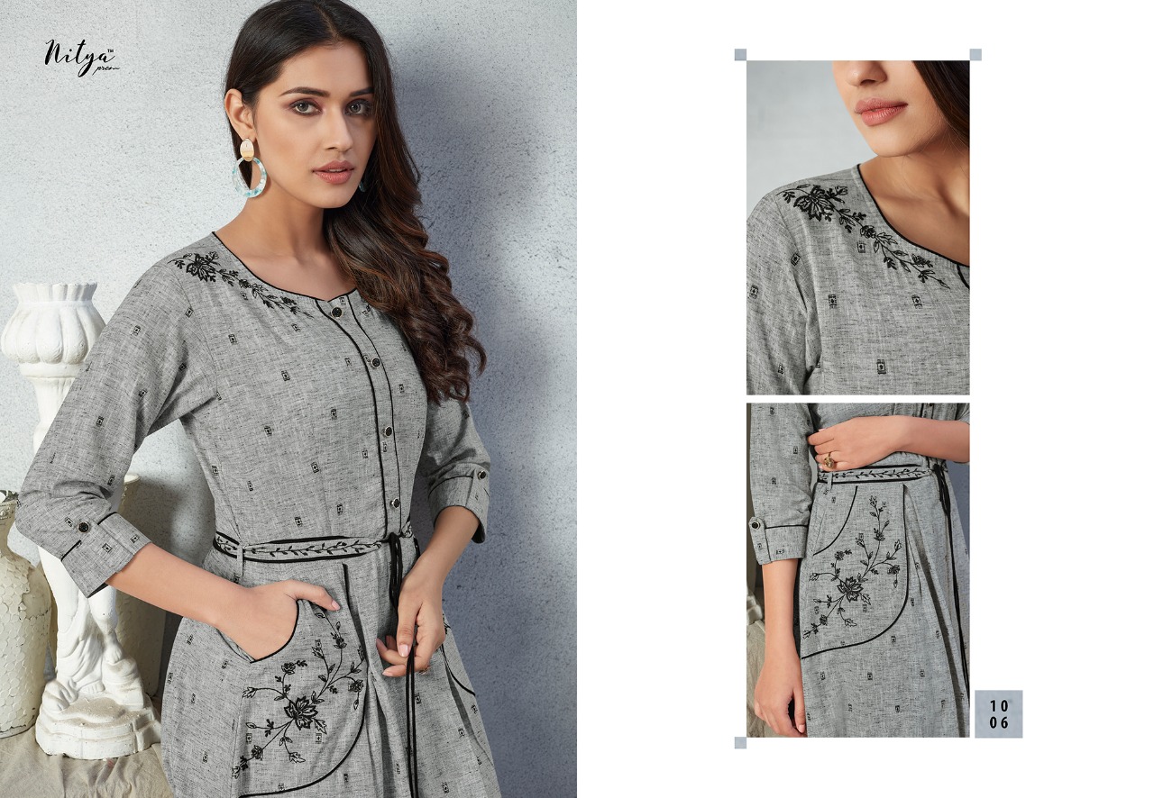 l t nitya prisha rayon catchy look kurti catalog