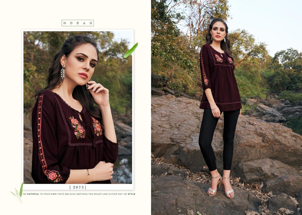 neha fashion nano rayon classic trendy look short top catalog