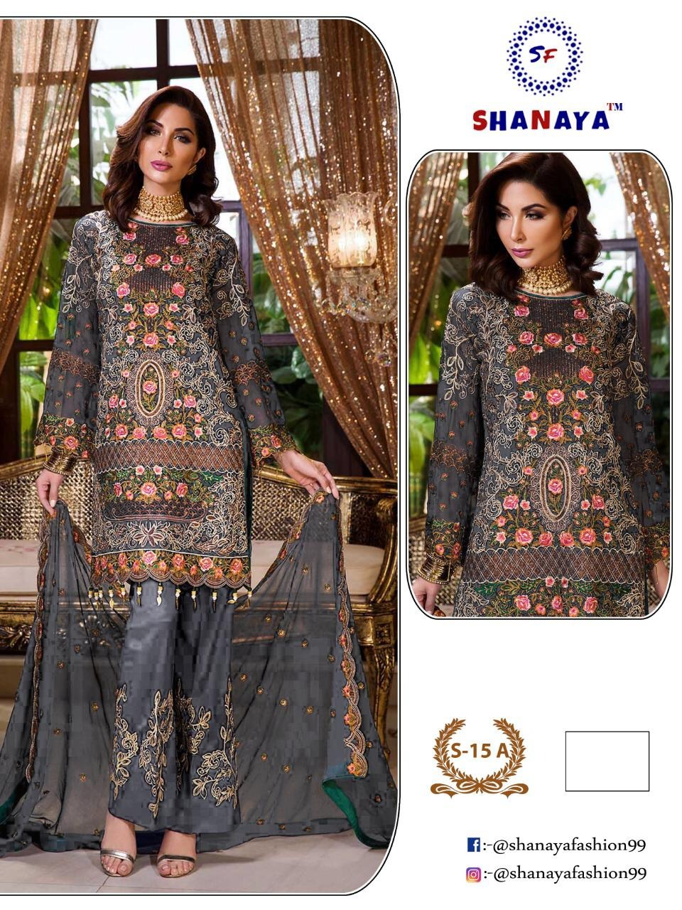 Shanaya S 15  grey Salwar Suit Singale