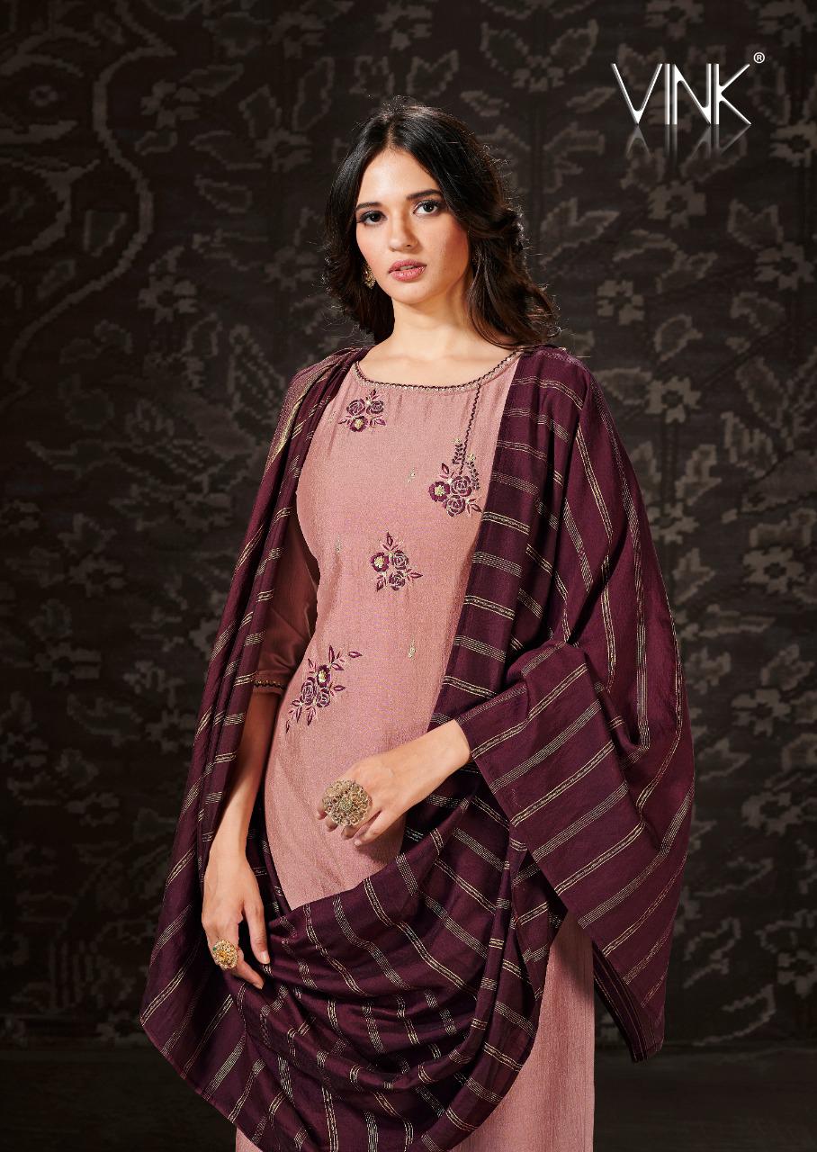 vink harmony viscose silk new and modern style kurti plazzo with jacquard dupatta catalog