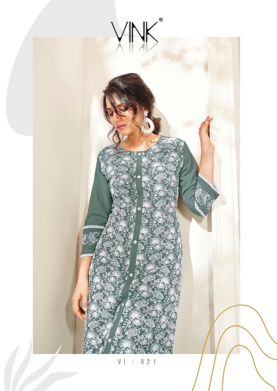 vink lucknowi 3 rayon  decent look kurti with bottom catalog