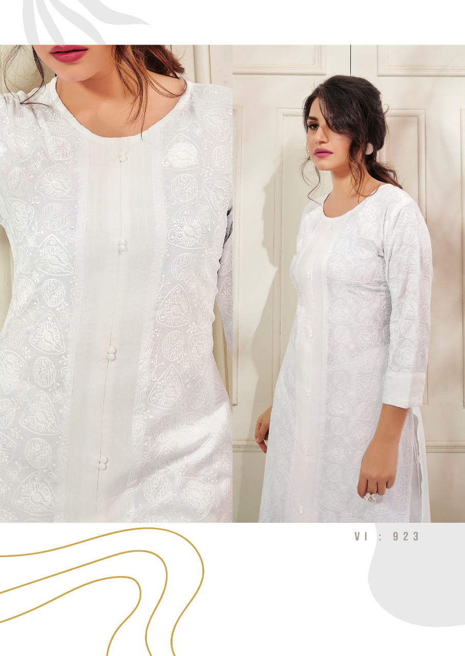 vink lucknowi 3 rayon  decent look kurti with bottom catalog