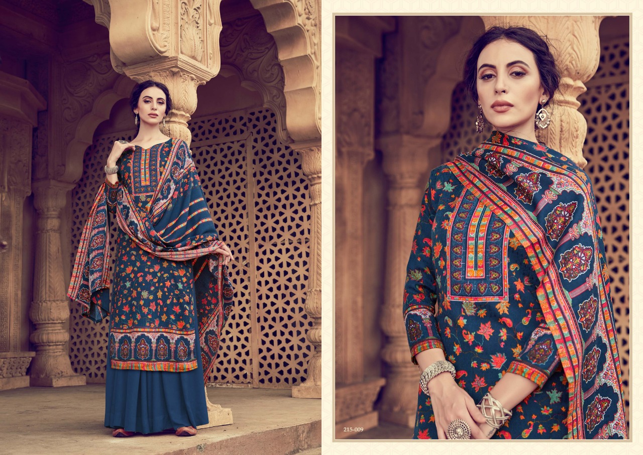 Zulfat Designer Suits winter affair vol 2 pashmina regal look Dupatta Pure Pashmina shawl salwar suit catalog