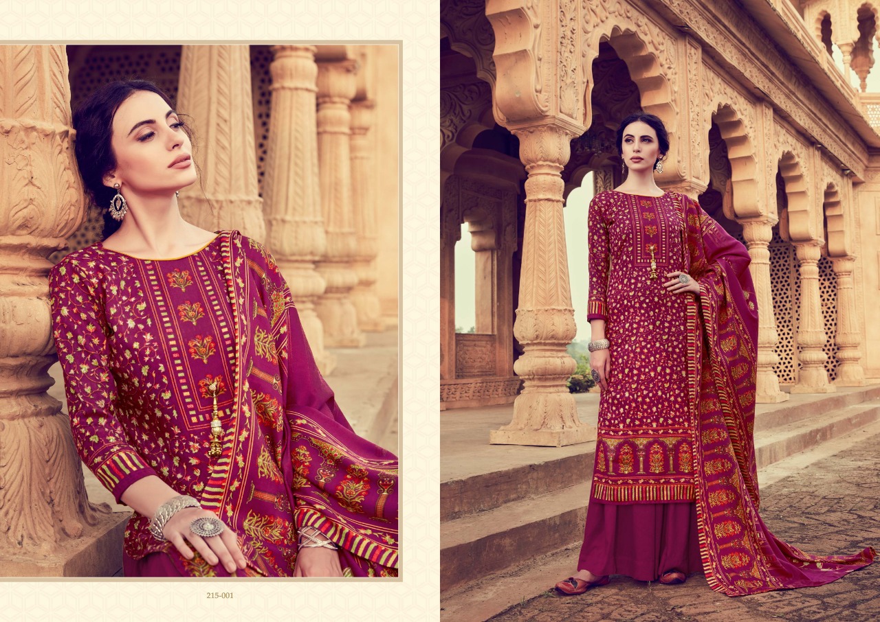 Zulfat Designer Suits winter affair vol 2 pashmina regal look Dupatta Pure Pashmina shawl salwar suit catalog