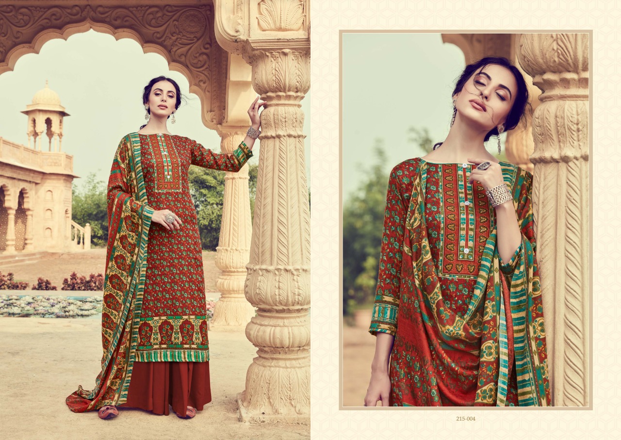 Zulfat Designer Suits winter affair vol 2 pashmina regal look Dupatta Pure Pashmina shawl salwar suit catalog