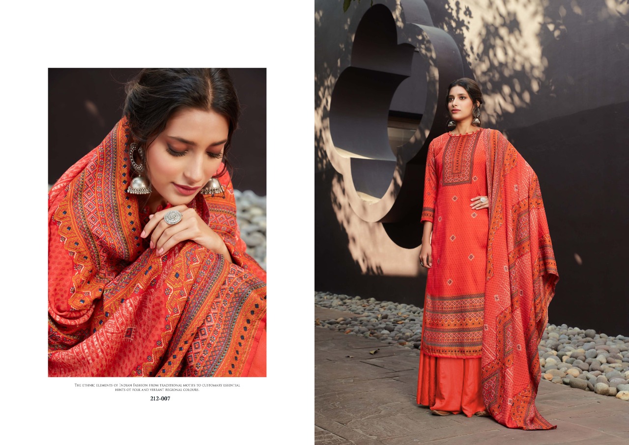 Zulfat Designer Suits winter breeze vol 2 pashmina atrective print  Dupatta Pure Pashmina shawl salwar suit catalog