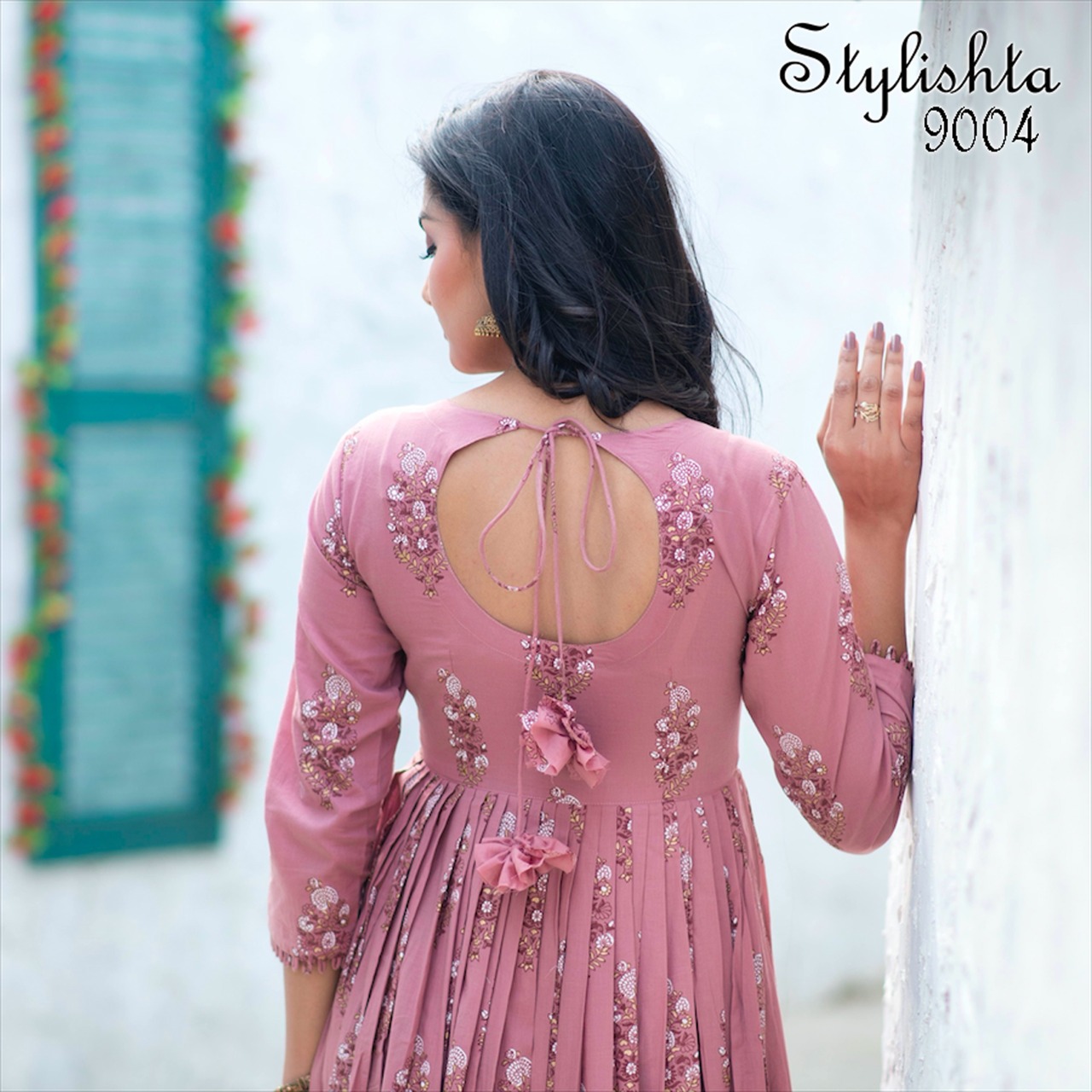 stylishta vol 9 series 9001 9004 Maslin Fabric frok style innovative style kurti catalog