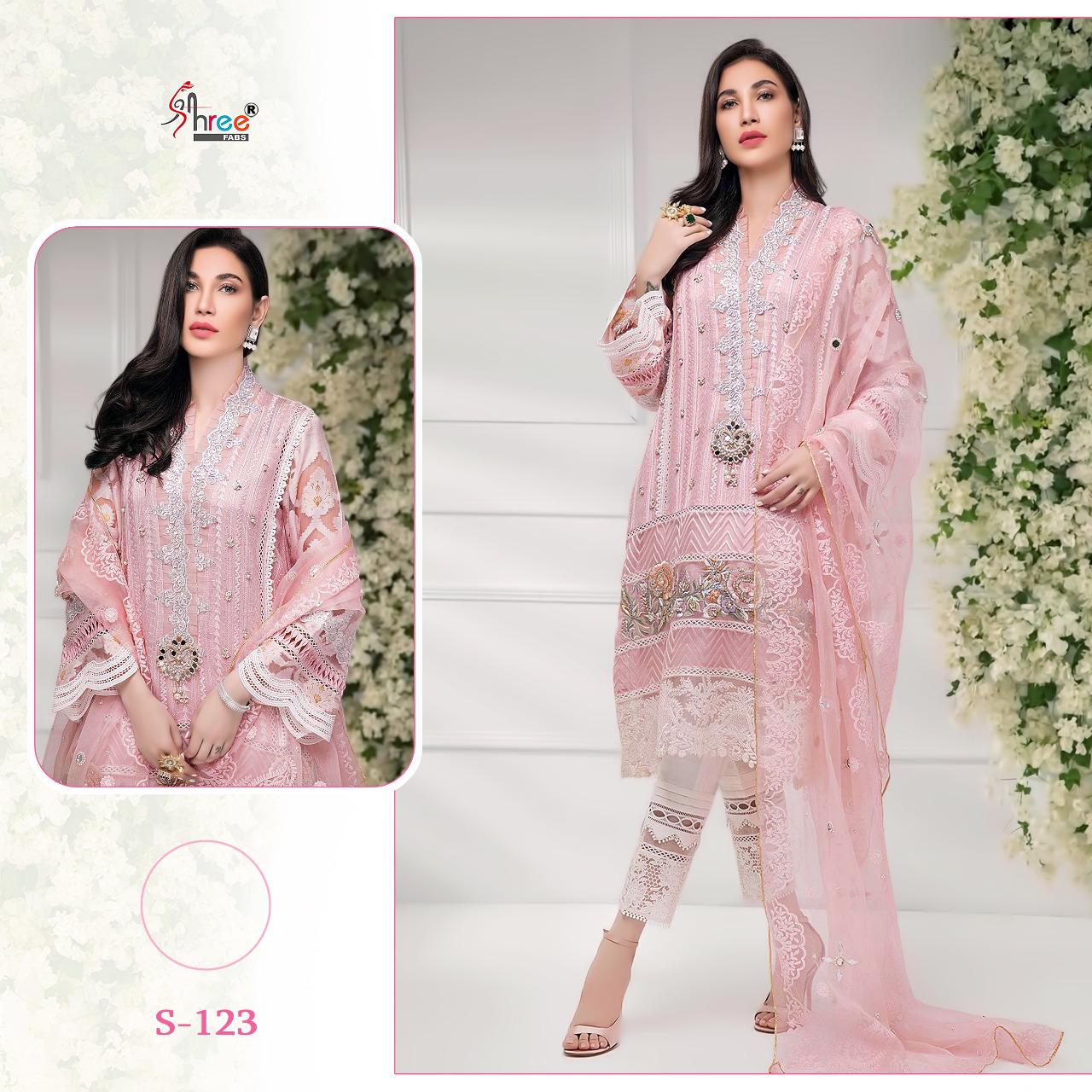 shree fab  s 123 Salwar Kameez Georgget Singles