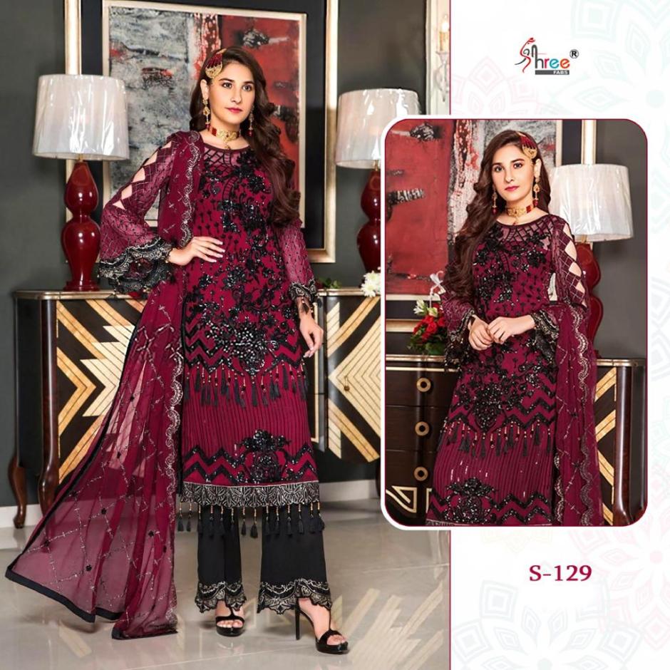 shree fab  S 129 Salwar Kameez Georgget Singles