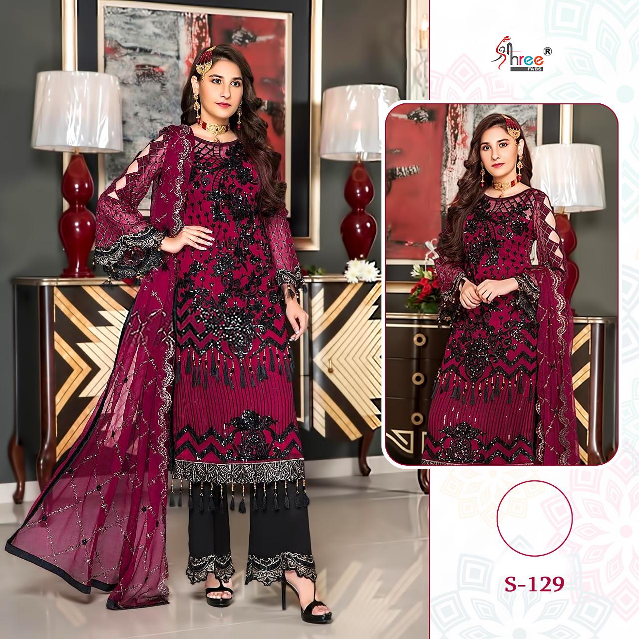 shree fabs S 129 Salwar Kameez Georgget Singles