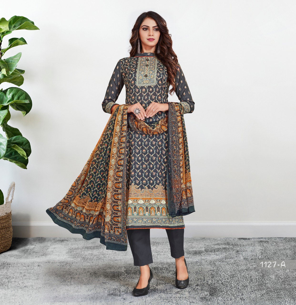 bipson aashi 1127 pashmina exclusive print Dupatta Pure Bemberg Digital Print salwar suit catalog