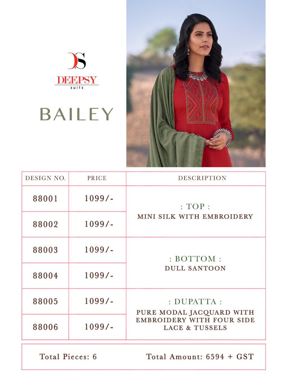 deepsy suit bailey silk decent embroidary look salwar suit catalog