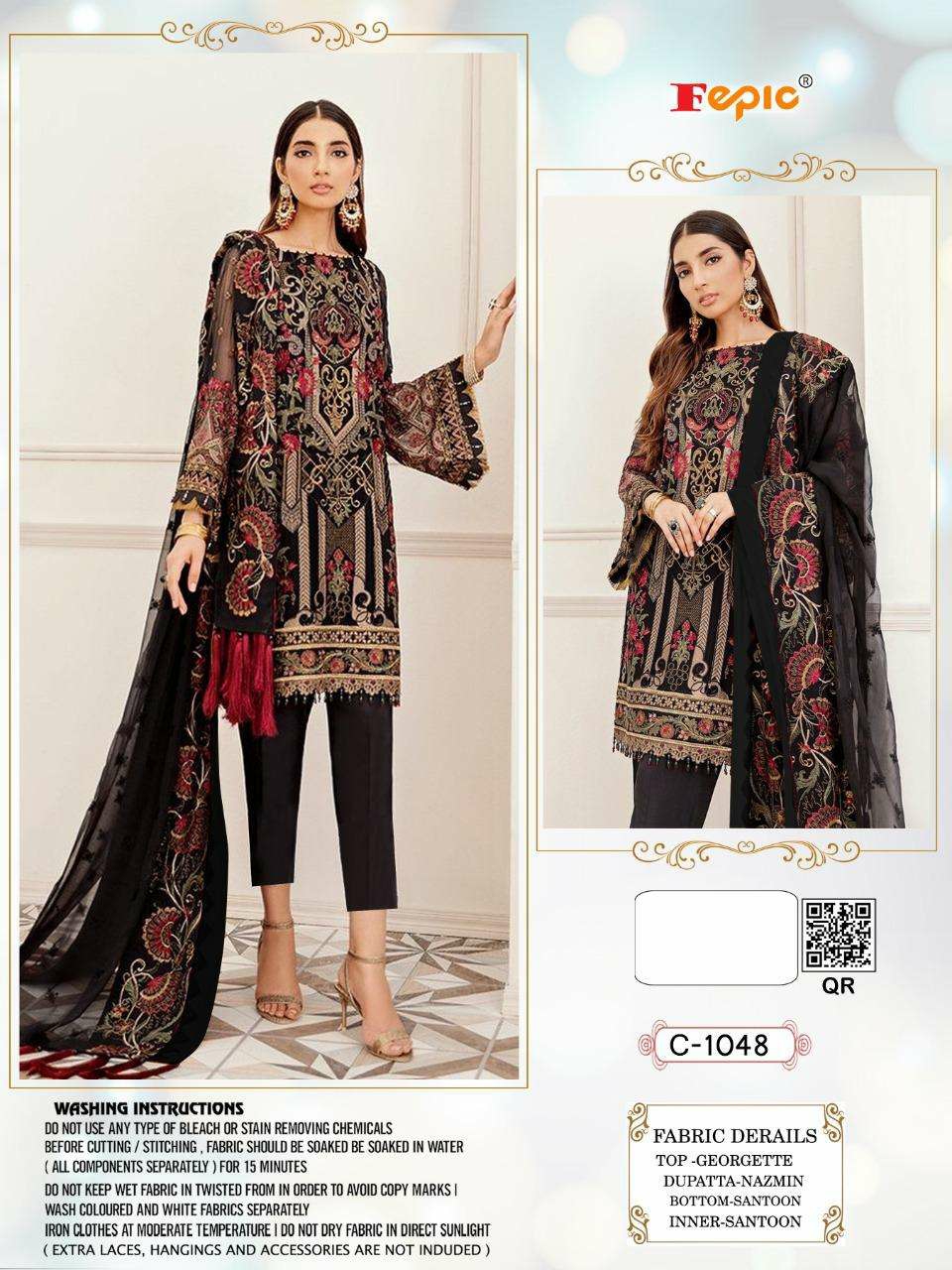 fepic d no c 1048 georgette innovative style slwar suit catalog