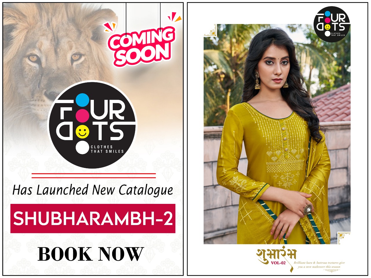 four dots shubharambh vol 2 satin decent look Dupatta Chinon With 3MM Sequance Work Work With Fancy Borde salwar suit catalog