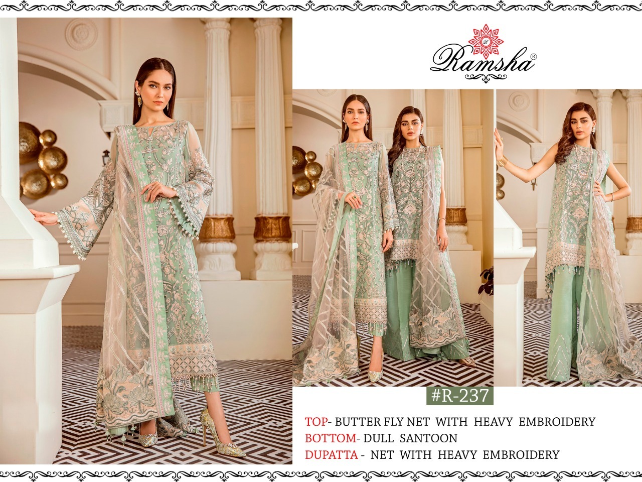 Ramsha R-237 Salwar Kameez Georgette Singles