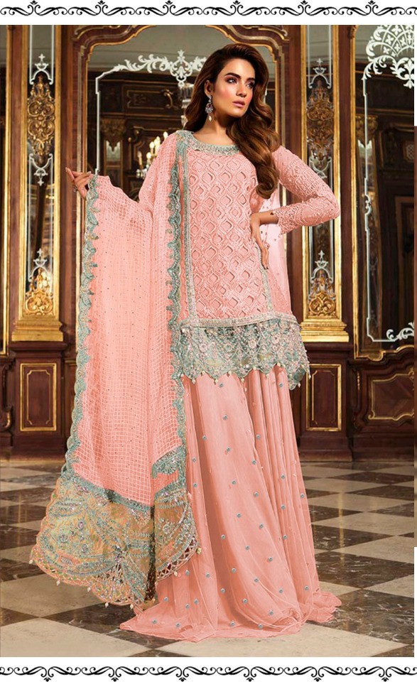 ramsha r-243 georget innovative style salwar suit catalog