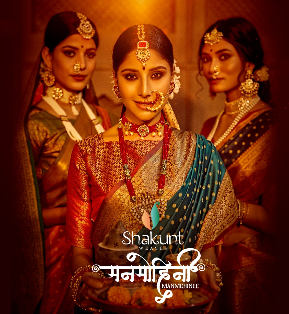 shakunt weaves manmohini silk festive look sarees catalog