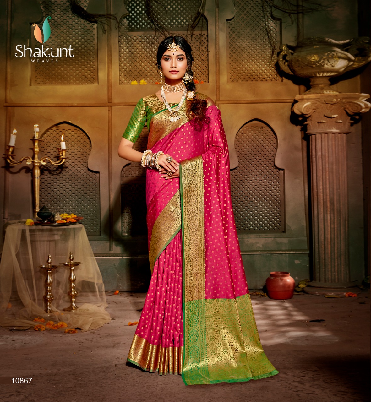 shakunt weaves manmohini silk festive look sarees catalog