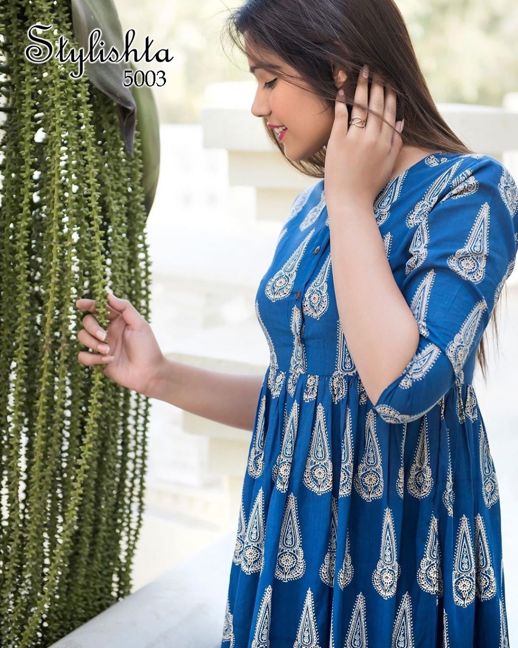 stylishta vol 3 series 5001 5006 Maslin Fabric frok style elegant look kurti catalog