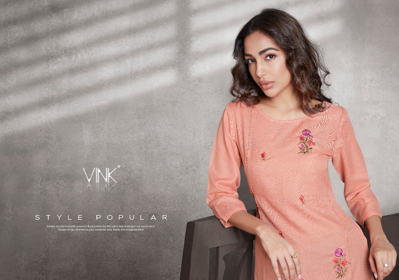 vink radiance cotton linen catchy look plazzo with kurti catalog