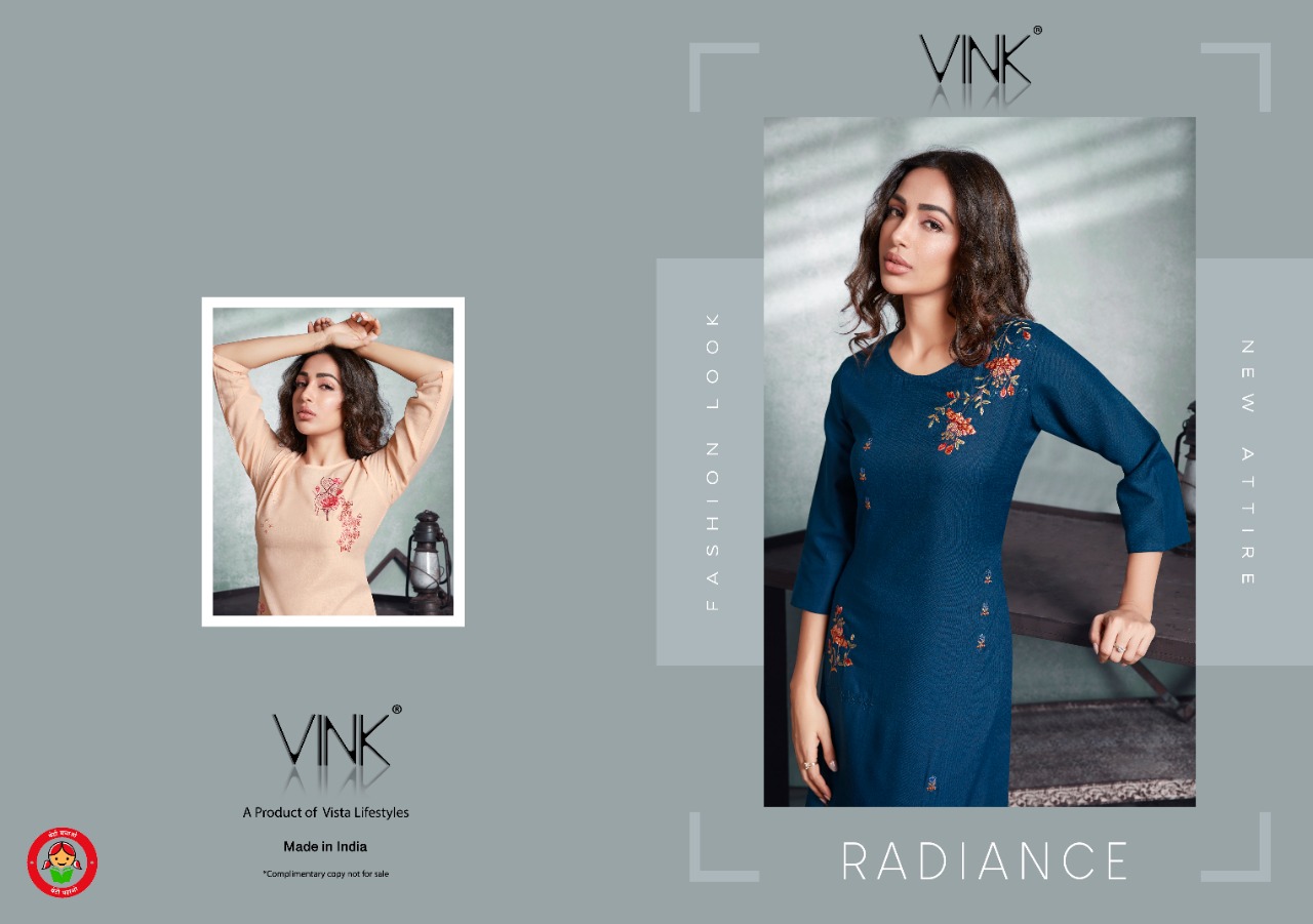 vink radiance cotton linen catchy look plazzo with kurti catalog