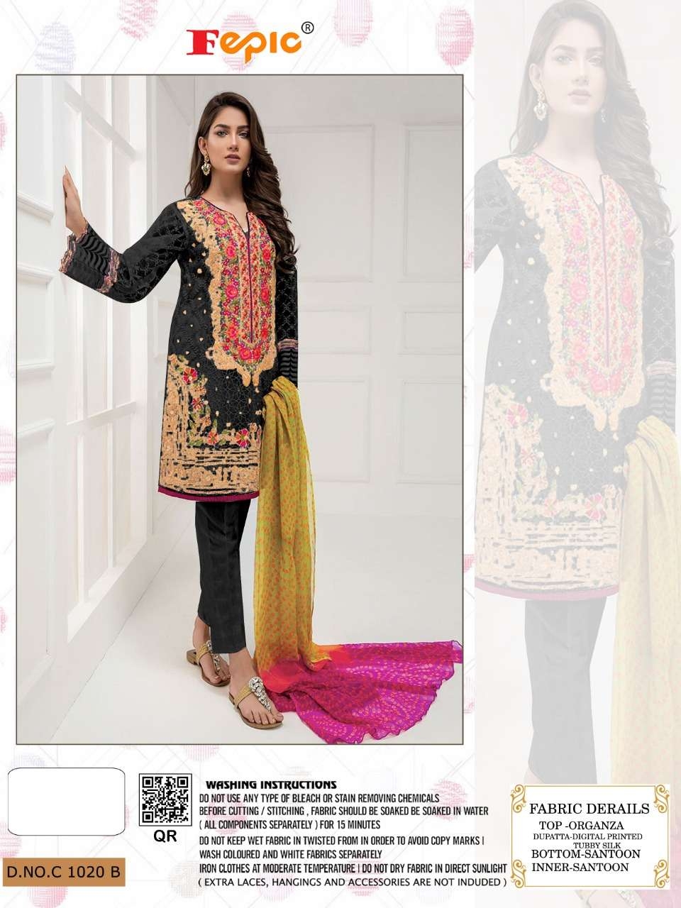 FEPIC D no c 1020 B Salwar Kameez Georgette Singles