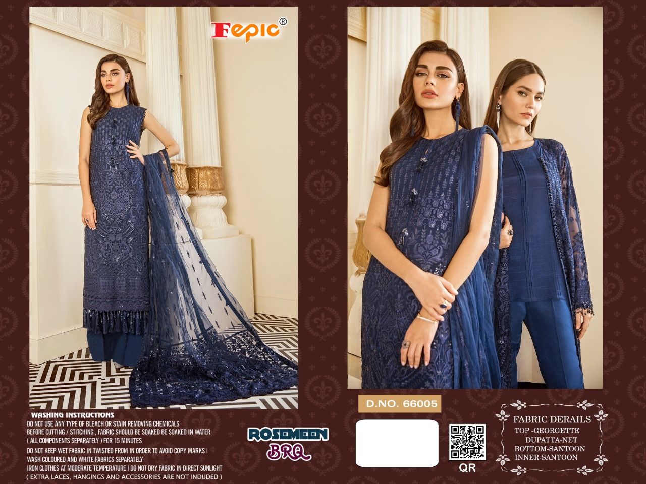 FEPIC BRQ 66005 Salwar Kameez Georgette Net Singles