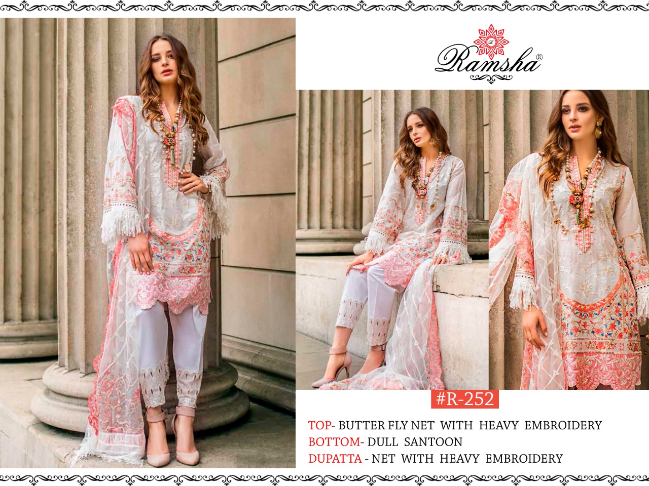 Ramsha ramsha r-252  Salwar Kameez Net Singles