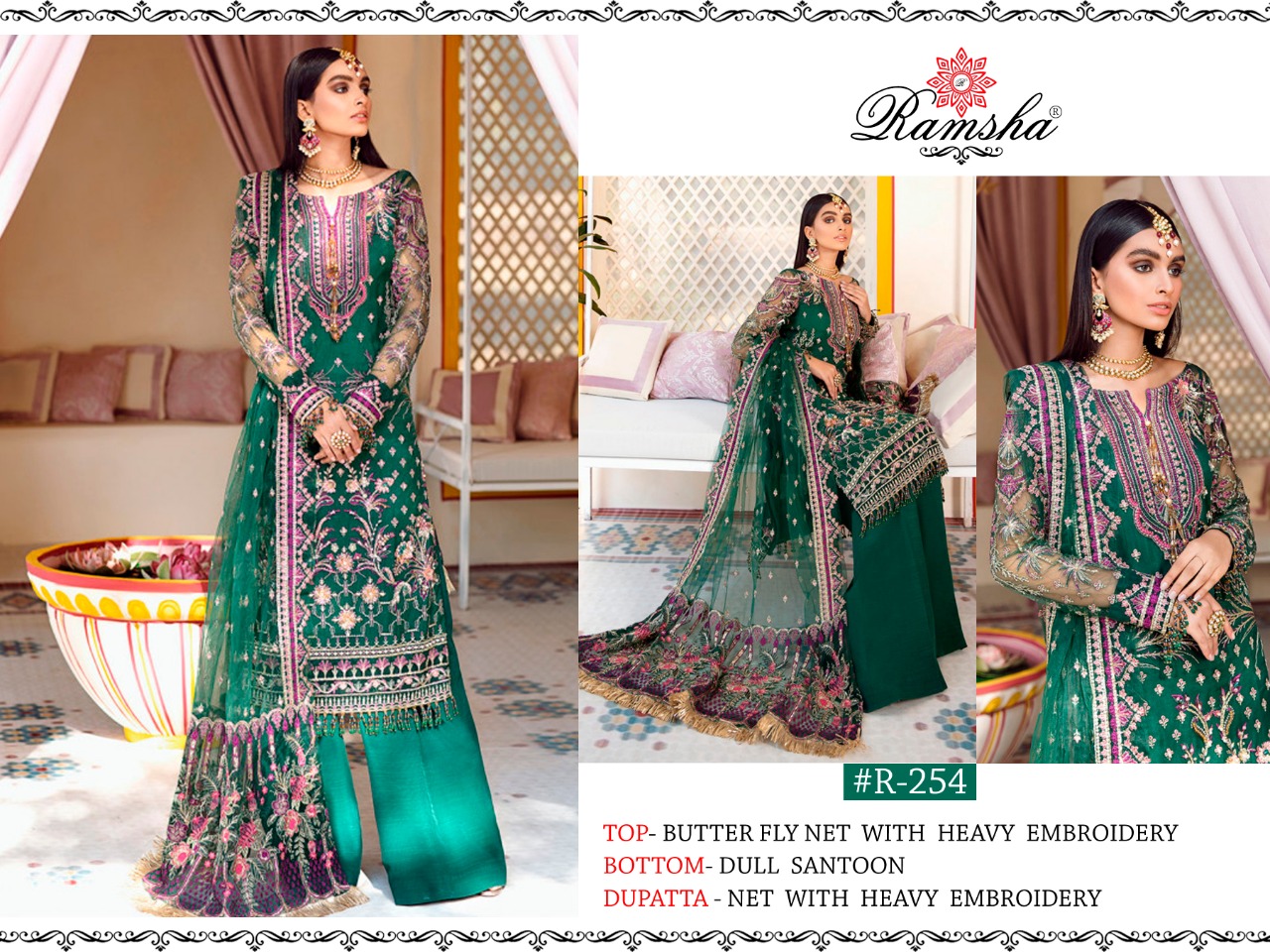 ramsha d no r 254 255 256 net catchy look salwar suit catalog