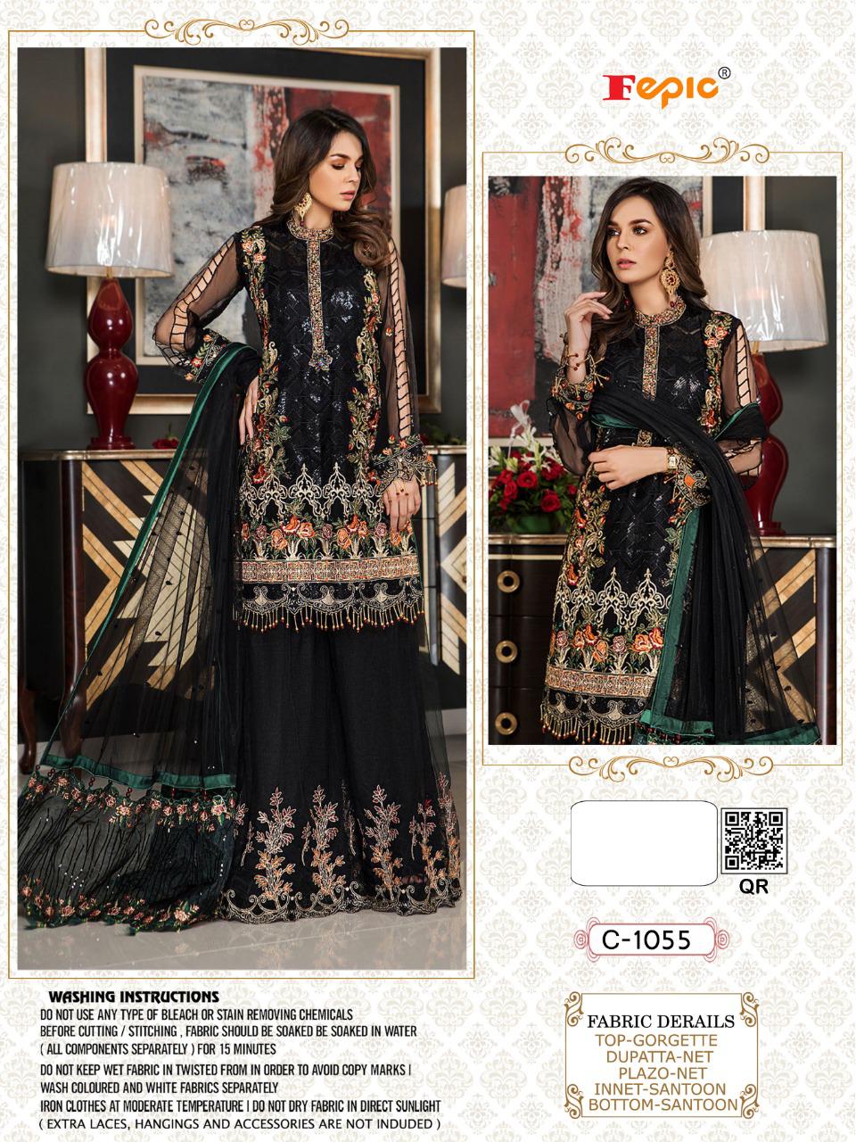 fepic rosemeen c 1055 georgette gorgeous look salwar suit singal