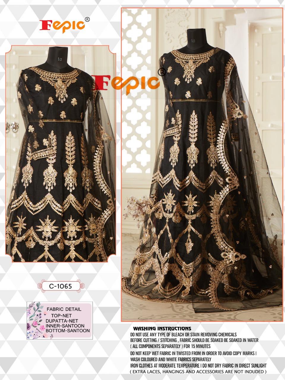 fepic rosemeen c 1065 net catchy look salwar suit singal