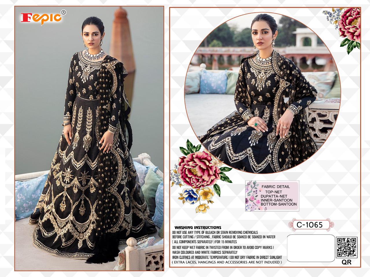 fepic rosemeen c 1065 net catchy look salwar suit singal