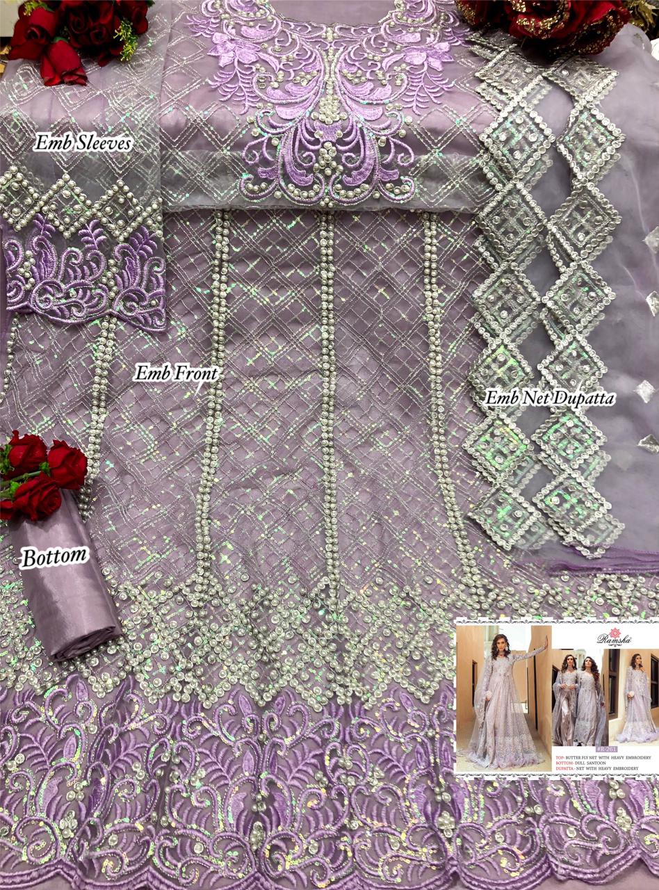 Ramsha R-261 Salwar Kameez NET Singles