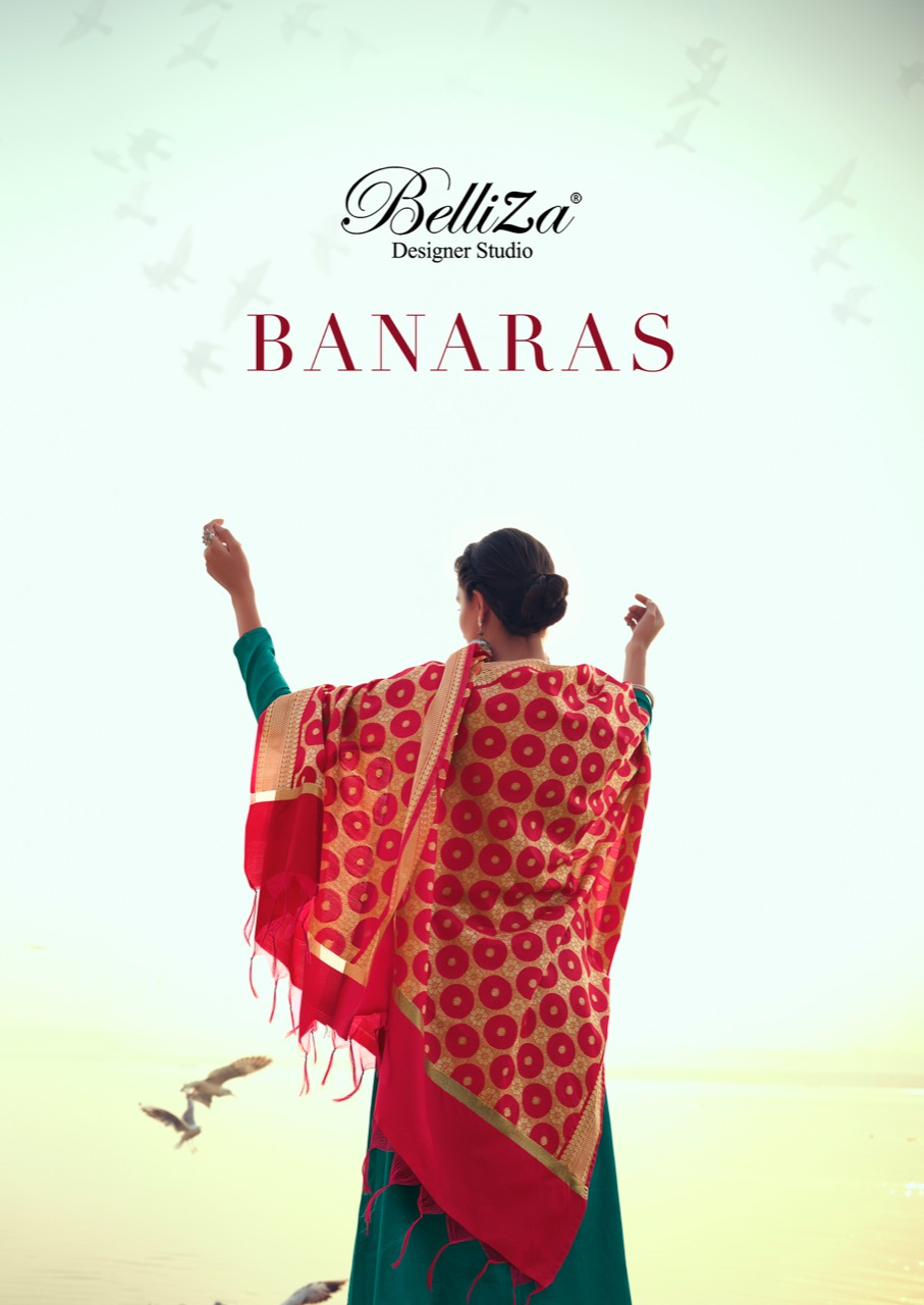 belliza designer studio banaras  decent embroidary look salwar suit catalog