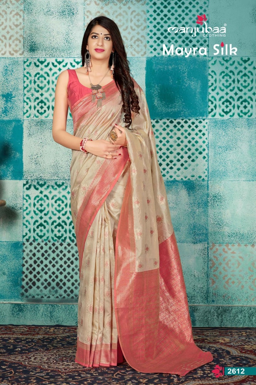 Manjubaa Clothing MAYRA SILK 2612 Sarees Silk Singles