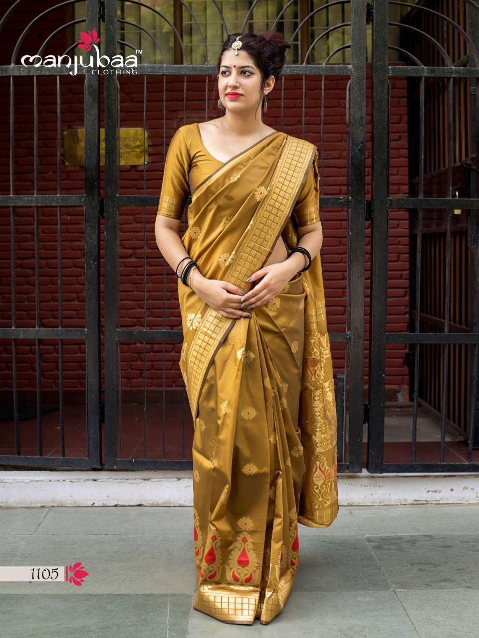 Manjubaa Clothing Lotus vol 11 1105 Sarees Silk Singles