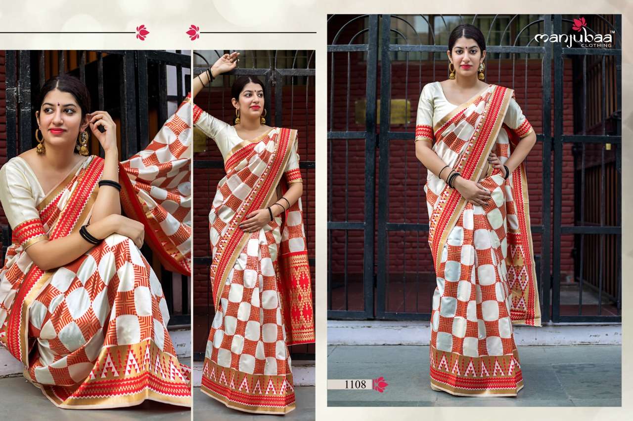 Manjubaa Clothing Lotus vol 11 1108 Sarees Silk Singles