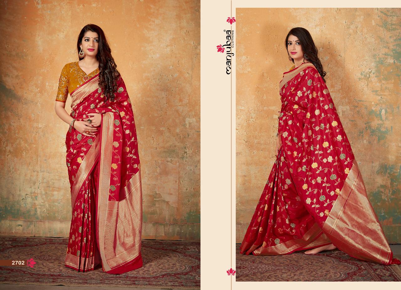 Manjubaa Clothing MAHAVALI 2702 Sarees Silk Singles